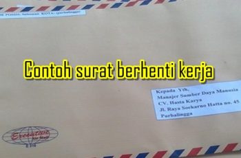 surat berhenti kerja