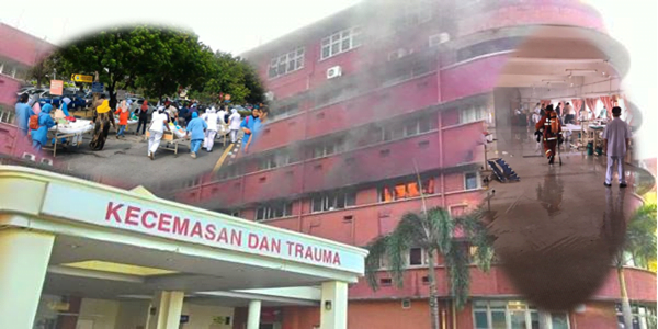 Gambar Kebakaran Hospital Sultanah Aminah Johor Bahru