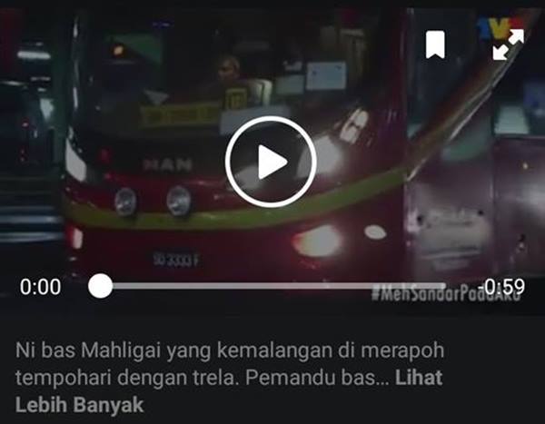 (9 Gambar) Pemandu Bas Mahligai Yang Dinaiki Mira Filzah dan Aliff Aziz Maut Kemalangan 3 2