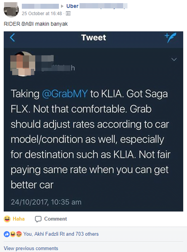 Mengadu Tidak Selesa Tempah Grab Dapat Saga FLX, Blogger Ini Dihentam Kaw Kaw 2 blogger kutuk grab