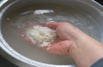 cara basuh beras yang betul