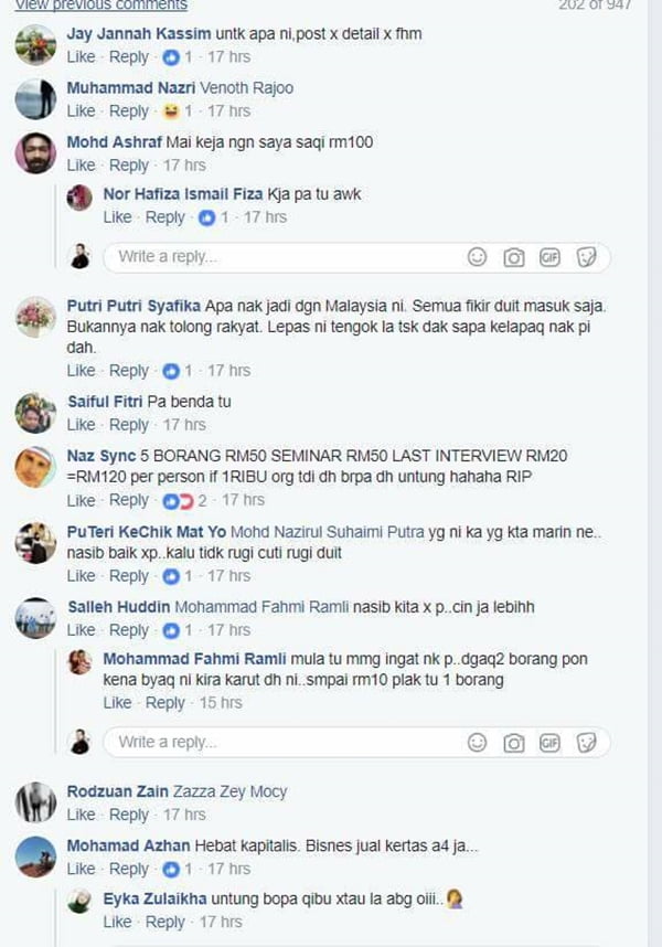 Karnival Kerjaya Menipu, Ambil Untung Atas Angin Jual Borang RM10 Sekeping 3 komen karviral kerjaya